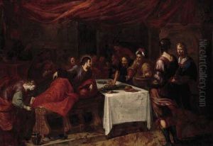 Mary Magdalen Washing Christ's Feet In The House Of Simon Thepharisee