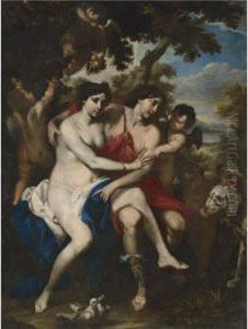 Venus And Adonis by Francesco Pacecco De Rosa