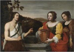 Moses And Zipporah At The Well