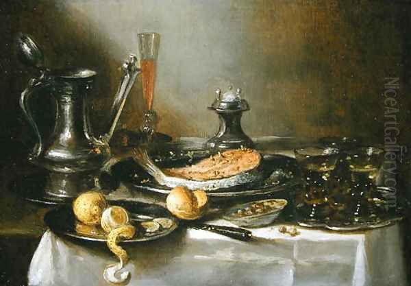 Still life with salmon and lemons, c.1658 - view 1