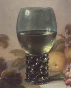Still Life of Glass Goblet by Pieter Claesz.