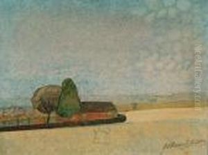 Landschap Te Tiegem by Valerius De Saedeleer