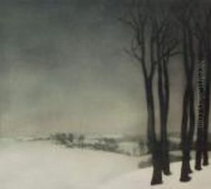 Sans Titre [vue Enneigee Aux Grands Arbres] by Valerius De Saedeleer
