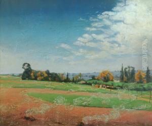 Les Fanes - The Burning Of The Leafage (ca. 1910-1914) by Valerius De Saedeleer