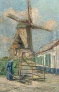 Het Molenhof (ca. 1892-1895) by Valerius De Saedeleer