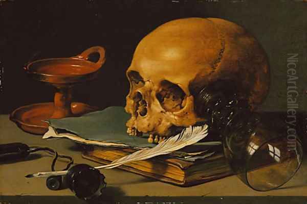 Still Life with a Skull and a Writing Quill 1628 - view 1