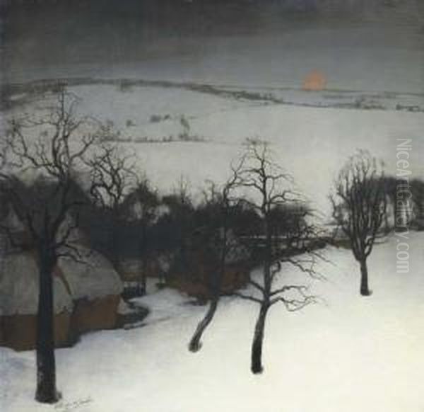 Paysage D'hiver - Winter Landscape by Valerius De Saedeleer