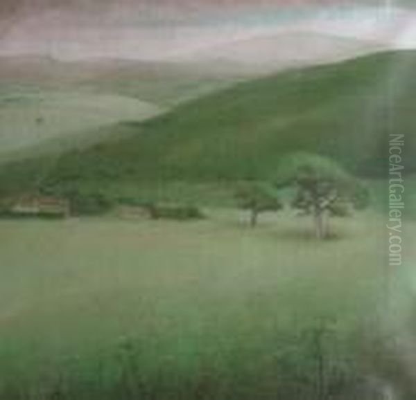 A Hilly Summer Landscape, Wales - view 1