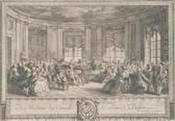 "le Concert./a Madame La Comtesse De Saint Brisson" by Augustin de Saint-Aubin