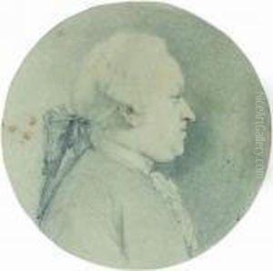 Profil Droit En Tondo by Augustin de Saint-Aubin
