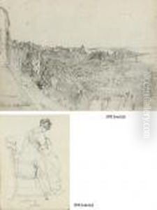 An Extensive View Of Montdidier, Near Amiens ( by Augustin de Saint-Aubin