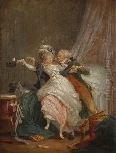 Scene Galante by Gabriel De Saint Aubin