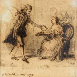 L'echange De Couronnes by Gabriel De Saint Aubin