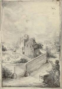 A Woman And A Young Child
Looking Towards A Walled House (recto); An Architectural Study (verso) A Woman And A Young Child
Looking Towards A Walled House (recto); An Architectural Study (verso)