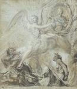 Allegorie Pour Le Prince De La Paix by Gabriel De Saint Aubin