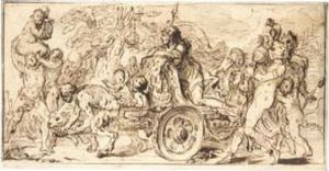 The Triumph Of Bacchus by Gabriel De Saint Aubin
