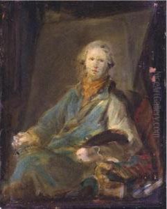 Portrait Of An Artist by Gabriel De Saint Aubin