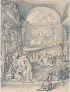 La Mort De Germanicus by Gabriel De Saint Aubin