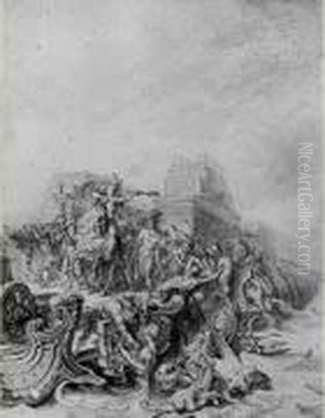 Barbarie De Caligula, Qui Fait 
Precipiter Dans La Mer, A Pouzolles, Le Peuple Que Le Spectacle De Son 
Triomphe Y Avait Attire - view 1