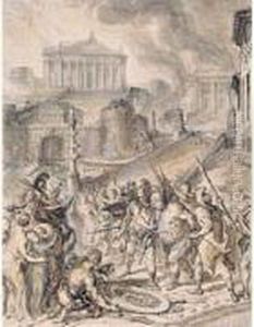 Vitellius Est Conduit Au Supplice by Gabriel De Saint Aubin