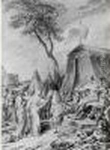 Le Present De Porsenna A Clelie by Gabriel De Saint Aubin