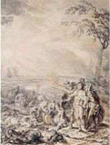 La Victoire D'hannibal Sur Les Romains A La Journee De Cannes by Gabriel De Saint Aubin