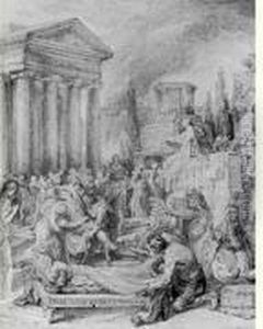 Pompe Funebre Et Apotheose De Cesar by Gabriel De Saint Aubin
