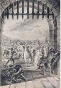 La Destruction D'albe Sous Les Ordres D'horace by Gabriel De Saint Aubin