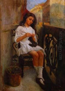 La Calza by Giuseppe De Sanctis