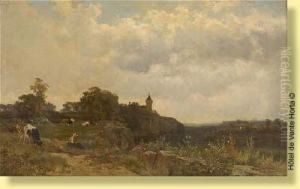Travaux De Broderie En Bord De Falaise
