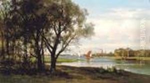 Riviergezicht (1877) by Edmond De Schampheleer