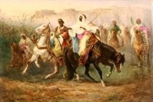 Arabian Horsemen by Louis De Schryver