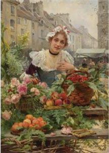 The Flower Seller by Louis De Schryver