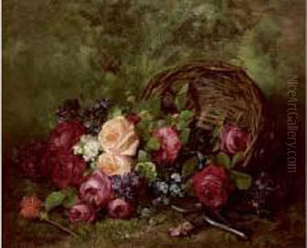 Bouquet De Roses Dans Un Panier - view 1