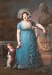 Retrato De La Marquesa De Palomares Con Su Hijo