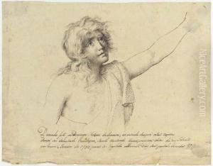 A Young Man Gesturing To The Right by Domingos Antonio de Sequeira