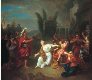 Ulysse Decouvrant Astyanax Cache Dans Le Tombeau De Son Pere by Louis de Silvestre