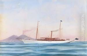 The Steam Yacht Surf In 
Mediterranean Waters Off The Coast Of Naples; And The Steam Yacht Surf 
At Sea In Stormy Conditions