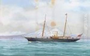 The R.s.c.y.c. Steam Yacht Marjorie In Mediterranean Waters Offnaples