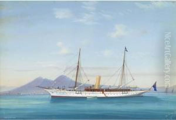 The Twin-screw Schooner Zoraide Lying In The Bay Of Naples - view 1