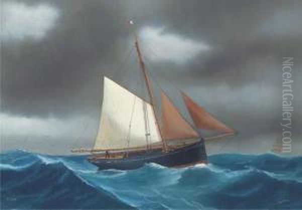 The Gaff-rigged Eliza At Sea - view 1