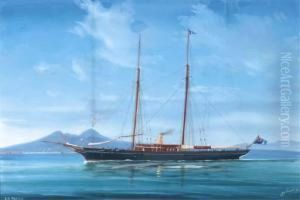 The Steam Yacht Firefly In Neapolitan Waters; And The Steam Yacht Firefly At Sea