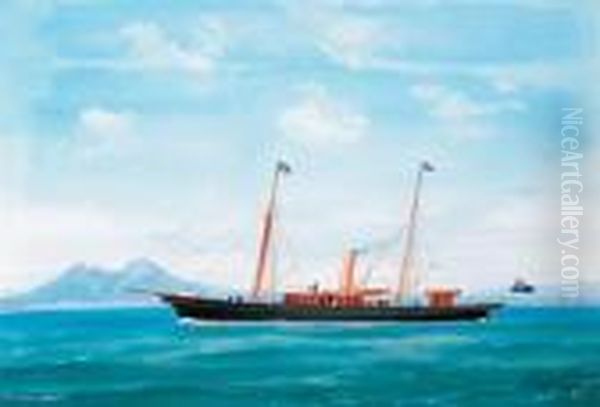 The Steam Yacht Grace Darling In The Bay Of Naples - view 1