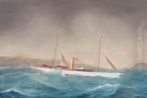The Steam Yacht Vanessa In Coastal Waters