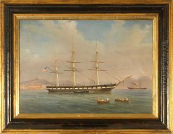 An American Ship In The Bay Of Naples - view 1