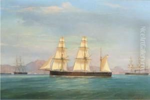 Ironclads Of The Mediterranean Fleet Off The Italian Coast by de Simone Tommaso