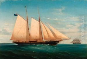 A Schooner Of The Royal Thames
Yacht Club At Sea; And A Schooner Ofthe Royal Thames Yacht Club In A
Heavy Swell by de Simone Tommaso