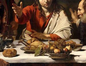 The Supper at Emmaus, 1601 (detail-1)