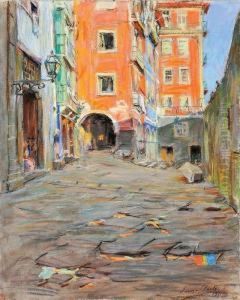 Trecho Da Ribeira Do Porto by Jose Julio de Souza-Pinto