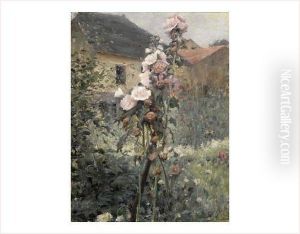 Les Roses Tremieres by Jose Julio de Souza-Pinto